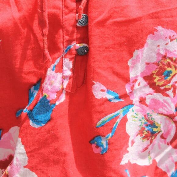 Terranova Women's Red Floral Blouse Size XS - Picture 8 of 11